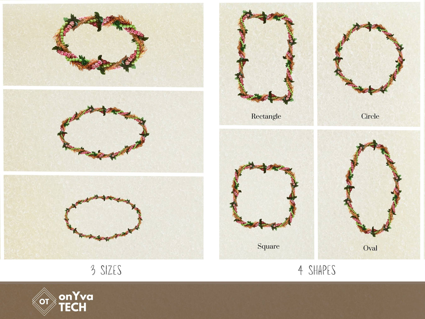 Mokihana Kukunaokala He'e Berry 3 Strand Twist Lei | Hawaiian Frame PNG Bundle | Digital Download