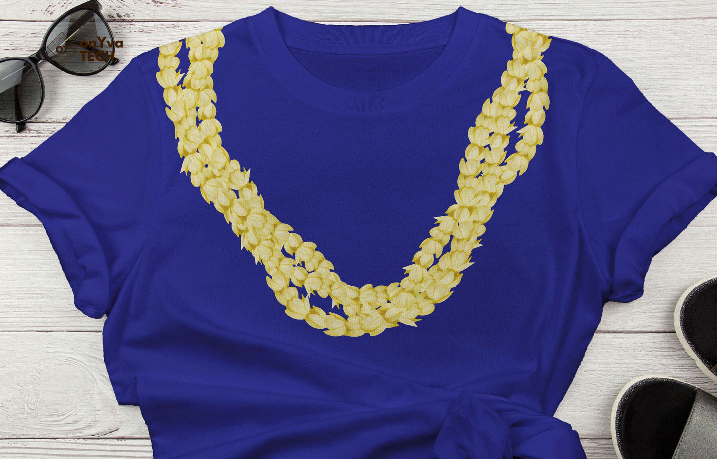 Pikake 3 Strand Twist Lei | Hawaiian Frame PNG Bundle | Digital Download