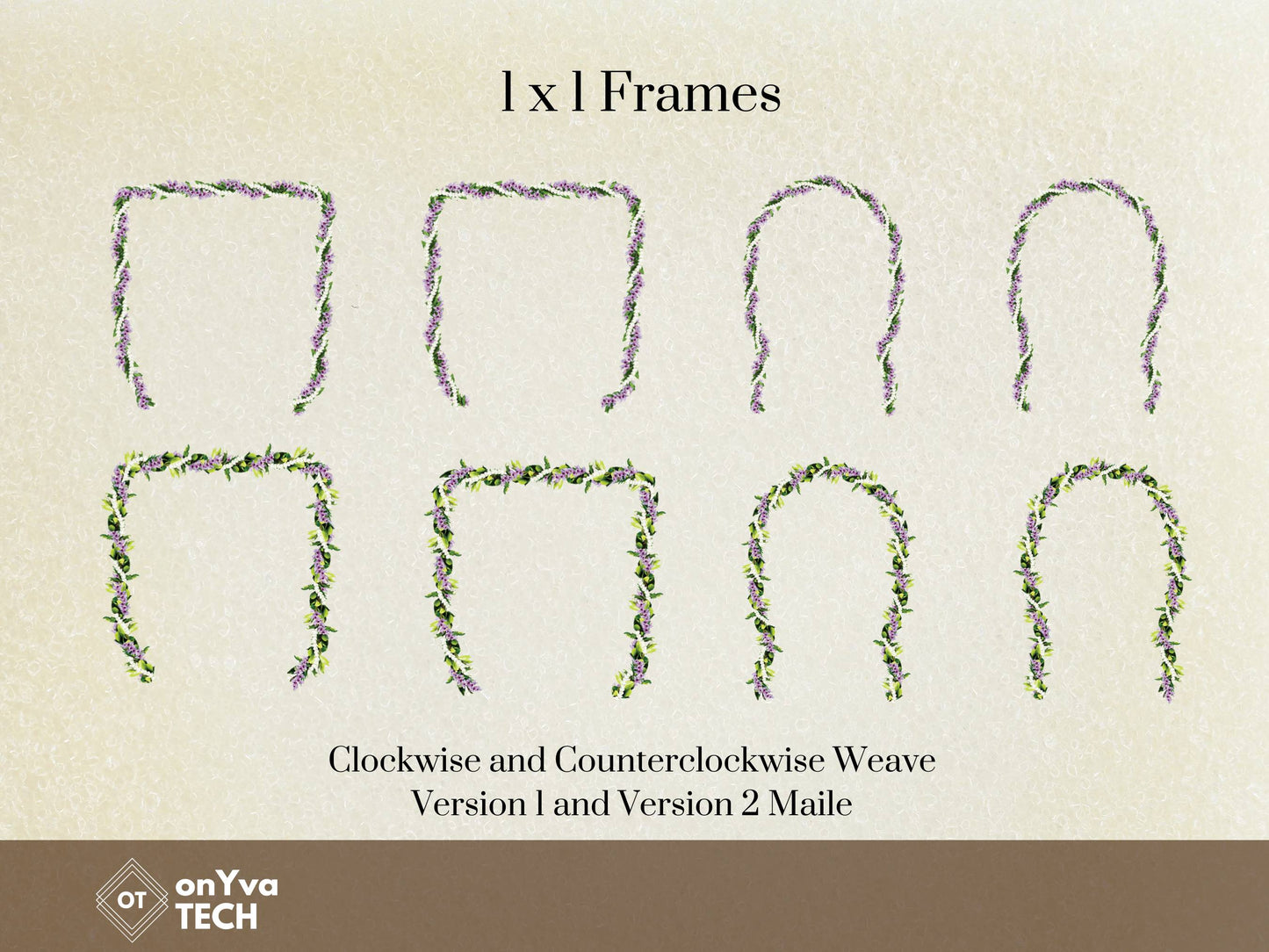 Maile Pikake Honohono 3 Strand Twist Open Lei | Hawaiian Frame PNG Bundle | Digital Download