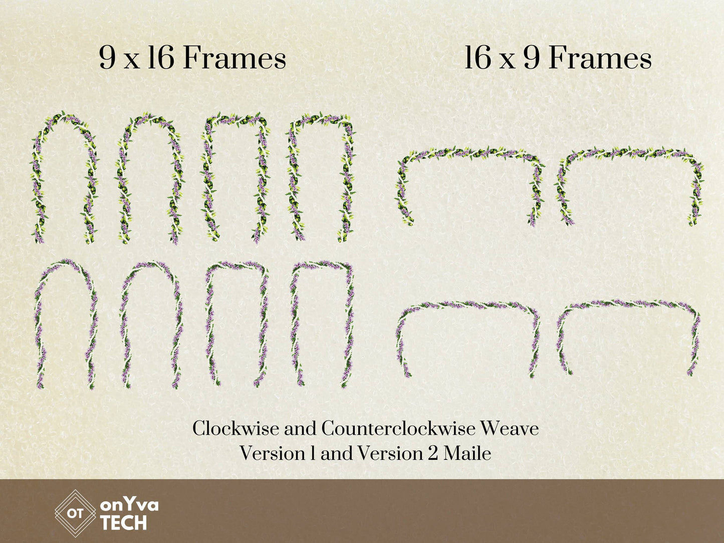 Maile Pikake Honohono 3 Strand Twist Open Lei | Hawaiian Frame PNG Bundle | Digital Download