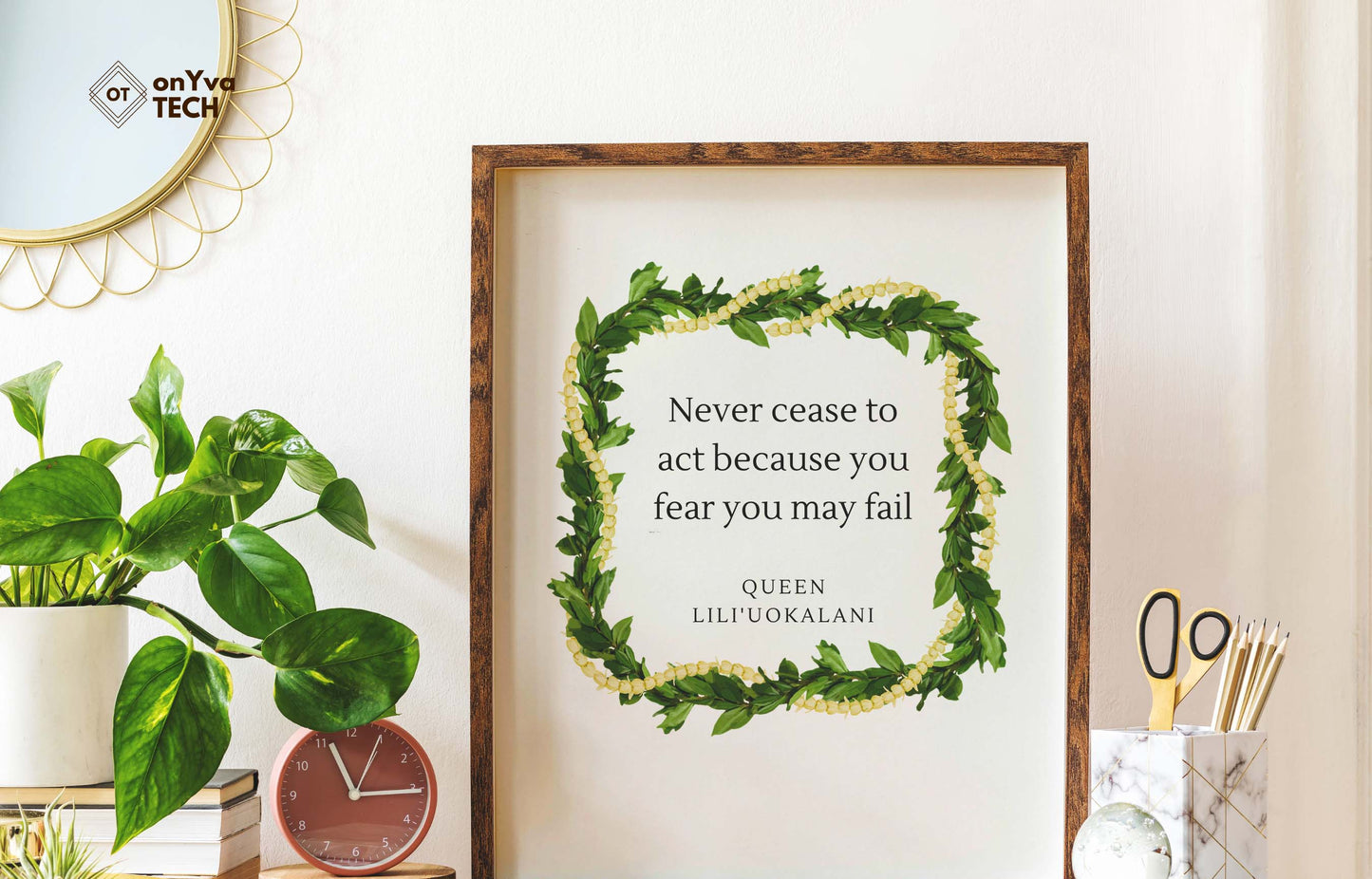 Maile Pikake 2-strand Lei | Hawaiian Frame PNG Bundle | Digital Download