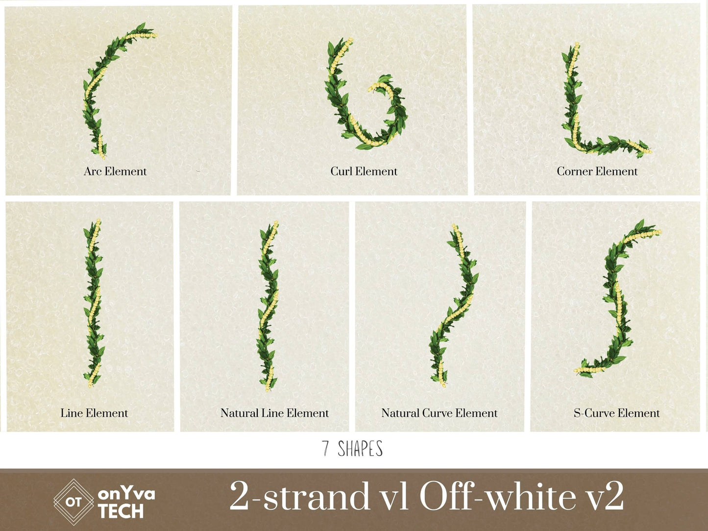 Maile Pikake 2-strand Lei | Hawaiian PNG Decorative Element Liʻiliʻi Pack | Digital Download