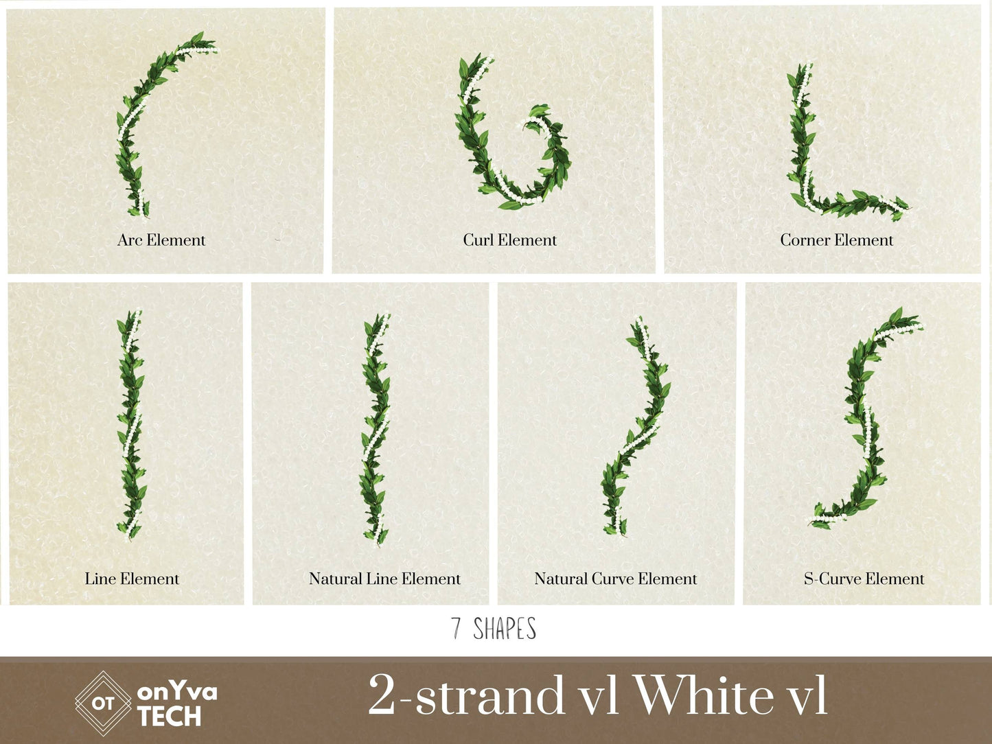 Maile Pikake 2-strand Lei | Hawaiian PNG Decorative Element Liʻiliʻi Pack | Digital Download