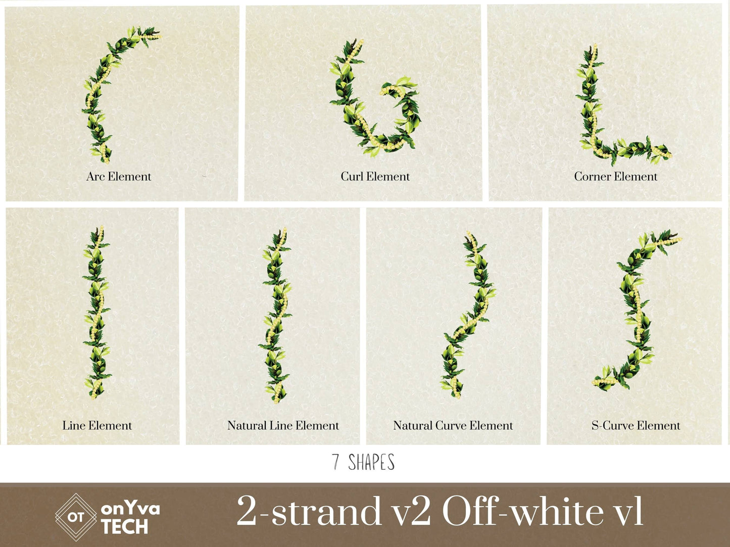Maile Pikake 2-strand Lei | Hawaiian PNG Decorative Element Liʻiliʻi Pack | Digital Download