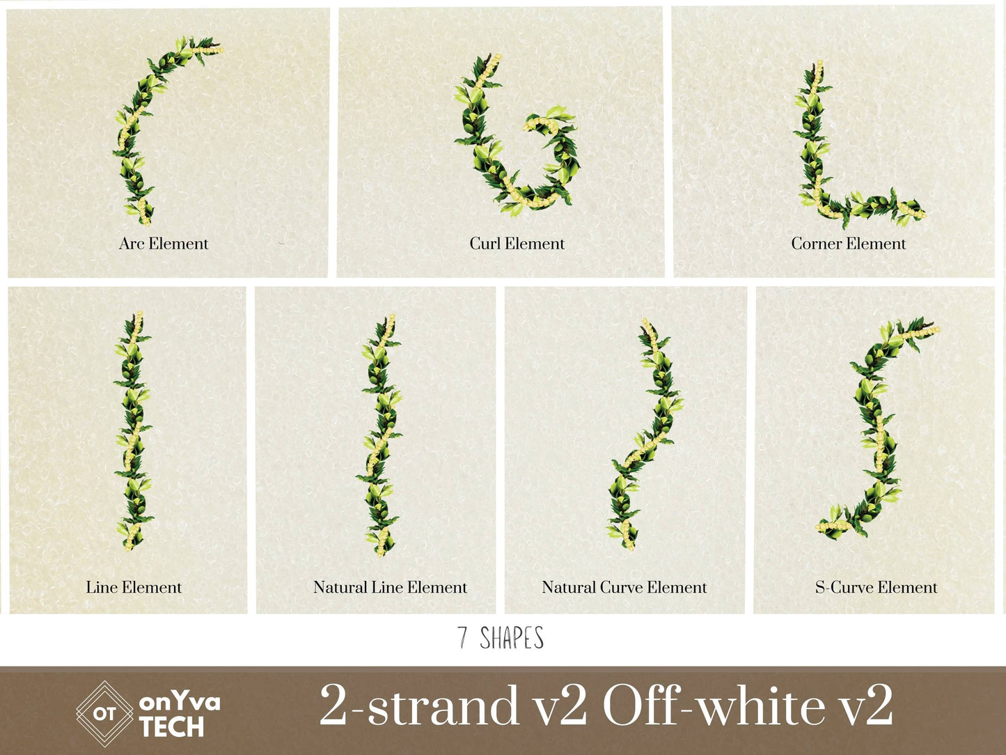 Maile Pikake 2-strand Lei | Hawaiian PNG Decorative Element Liʻiliʻi Pack | Digital Download