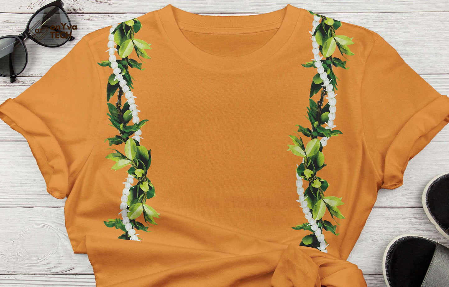 Maile Pikake 2-strand Open Lei | Hawaiian Frame PNG Bundle | Digital Download