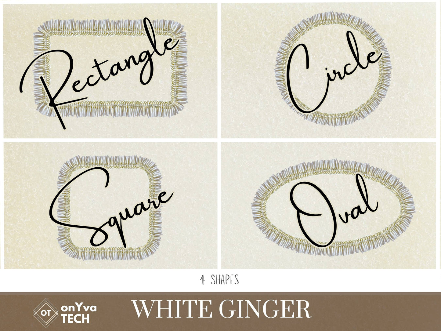 Micronesian White Ginger Lei | Hawaiian Frame PNG Liʻiliʻi Pack | Digital Download
