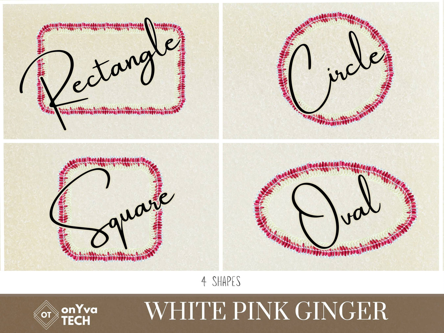 Micronesian White Pink Ginger Lei | Hawaiian Frame PNG Liʻiliʻi Pack | Digital Download