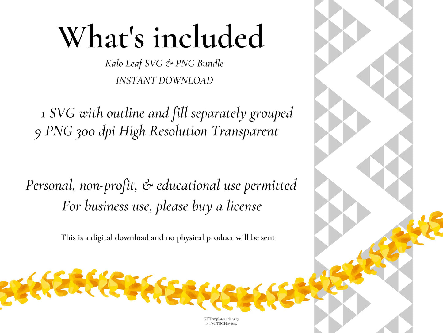 Taro Leaf SVG PNG | Hawaiian Nature Clipart Bundle | Digital Download