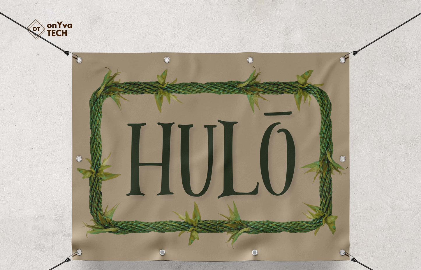 Ti Leaf Rope Lei | Hawaiian Frame PNG Bundle | Digital Download