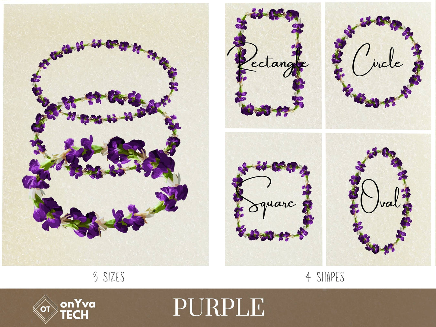 Tuberose Carnation Lei | Hawaiian Frame PNG Bundle | Digital Download