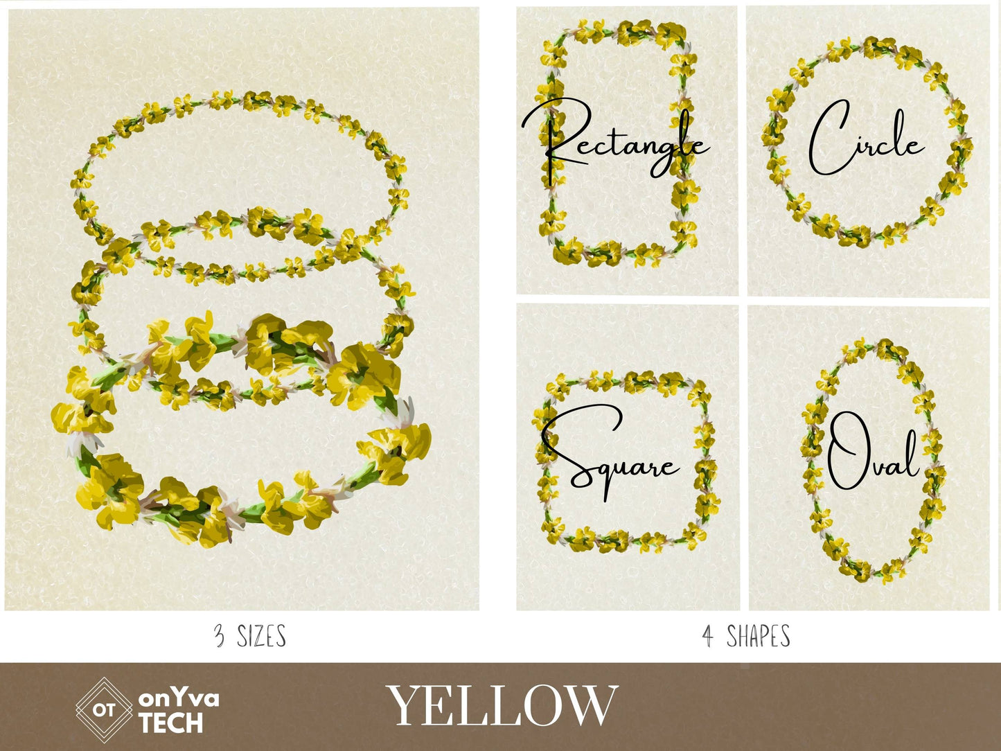 Tuberose Carnation Lei | Hawaiian Frame PNG Bundle | Digital Download