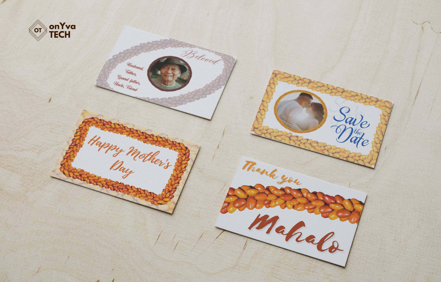 Wiliwili Seed Lei | Hawaiian Frame PNG Bundle | Digital Download
