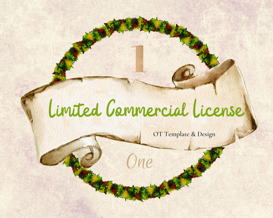 Limited Commercial Use License for One (1) Digital Product | OT Template and Design | onYva TECH | License for Business Use