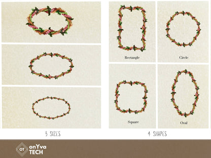 Mokihana Kukunaokala He'e Berry 3 Strand Twist Lei | Hawaiian Frame PNG Bundle | Digital Download