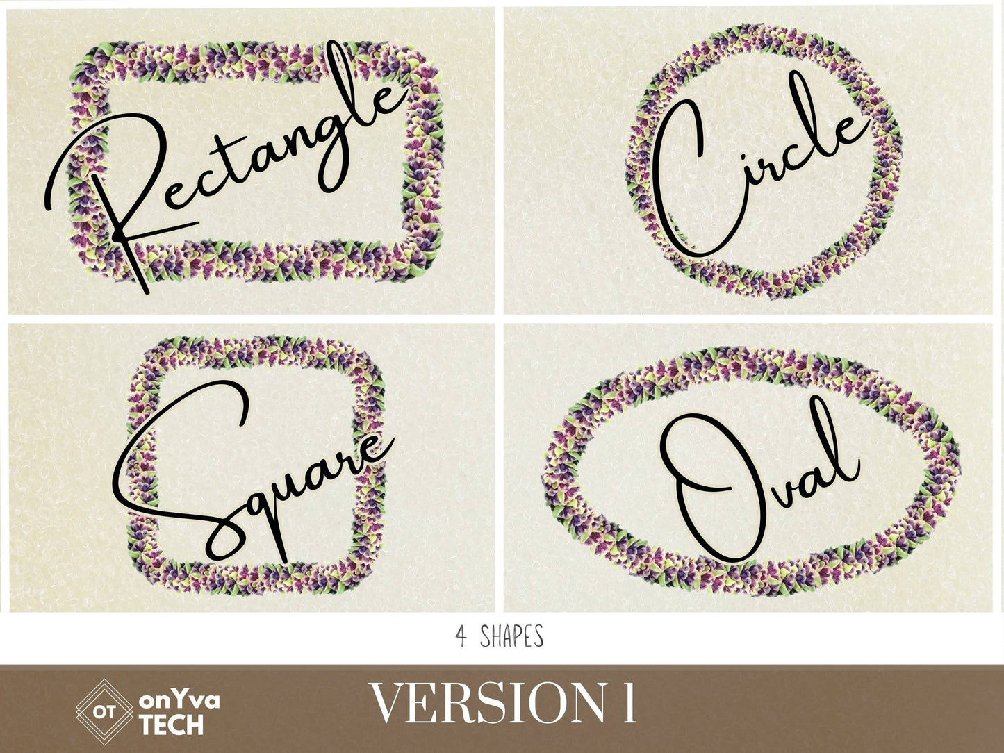 Crown Flower Petal Lei | Hawaiian Frame PNG Liʻiliʻi Pack | Digital Download