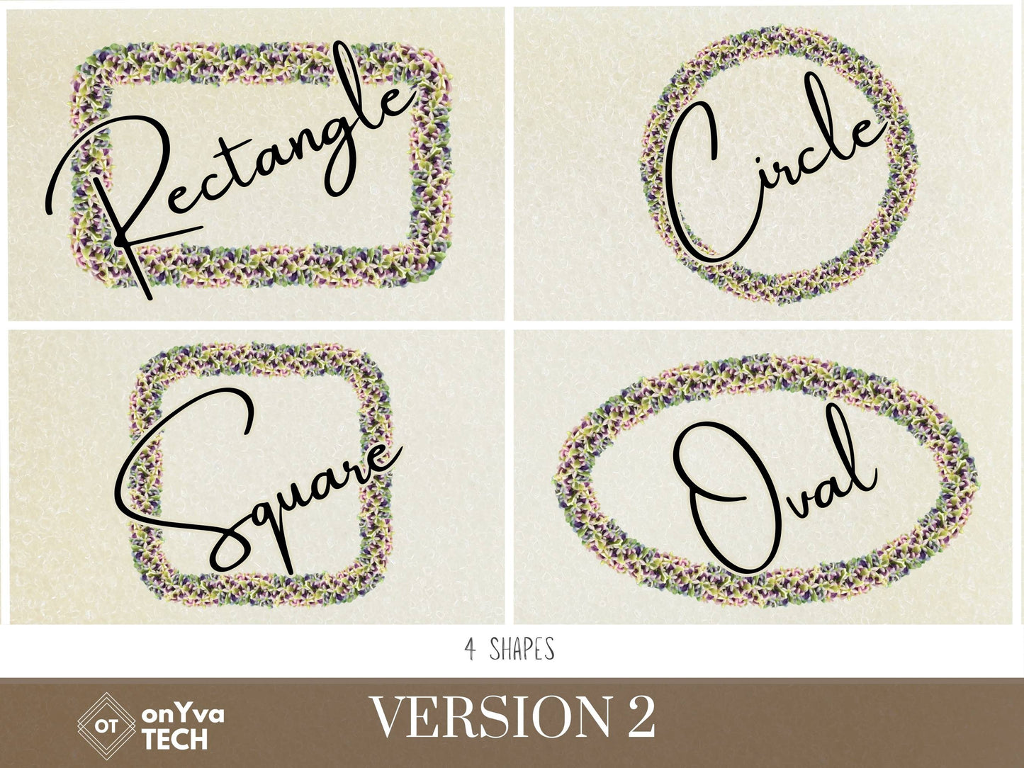 Crown Flower Petal Lei | Hawaiian Frame PNG Liʻiliʻi Pack | Digital Download