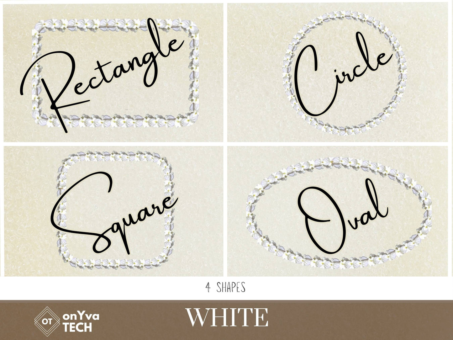 Crown Flower Purple or White Lei | Hawaiian Frame PNG Liʻiliʻi Pack | Digital Download