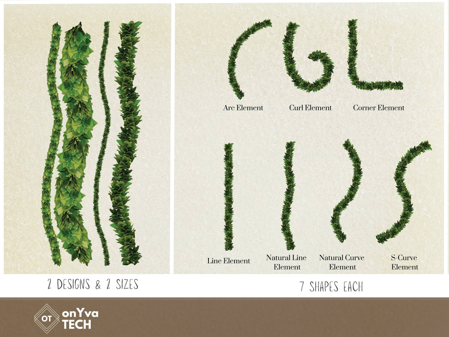 Kukui Leaf Lei | Hawaiian PNG Decorative Element Set | Digital Download