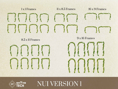 Maile Pikake Pakalana 3 Strand Nui Open Lei | Hawaiian Frame PNG Bundle | Digital Download