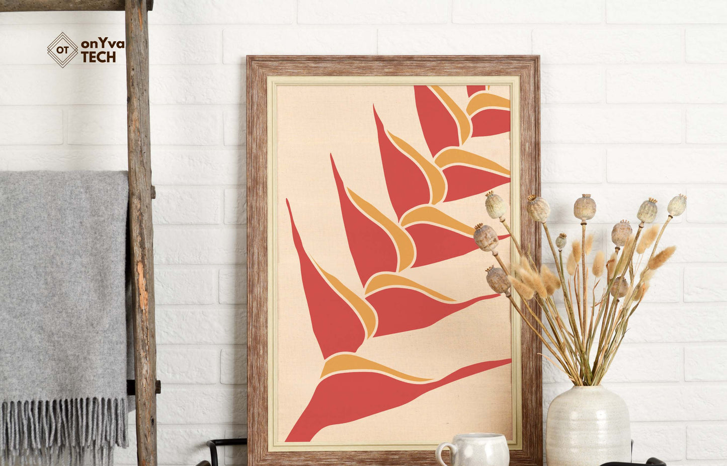 Heliconia Red Yellow Flower SVG PNG | Hawaiian Nature Clipart Bundle | Digital Download