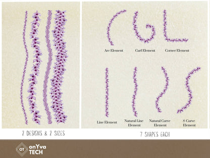 Honohono Orchid Lei | Hawaiian PNG Decorative Element Set | Digital Download