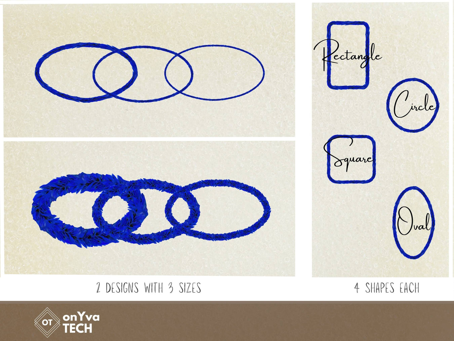 Lei Hulu Royal Blue | Hawaiian Frame PNG Bundle | Digital Download
