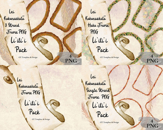 Kukunaokala Lei | Hawaiian Frame PNG Liʻiliʻi Pack | Digital Download