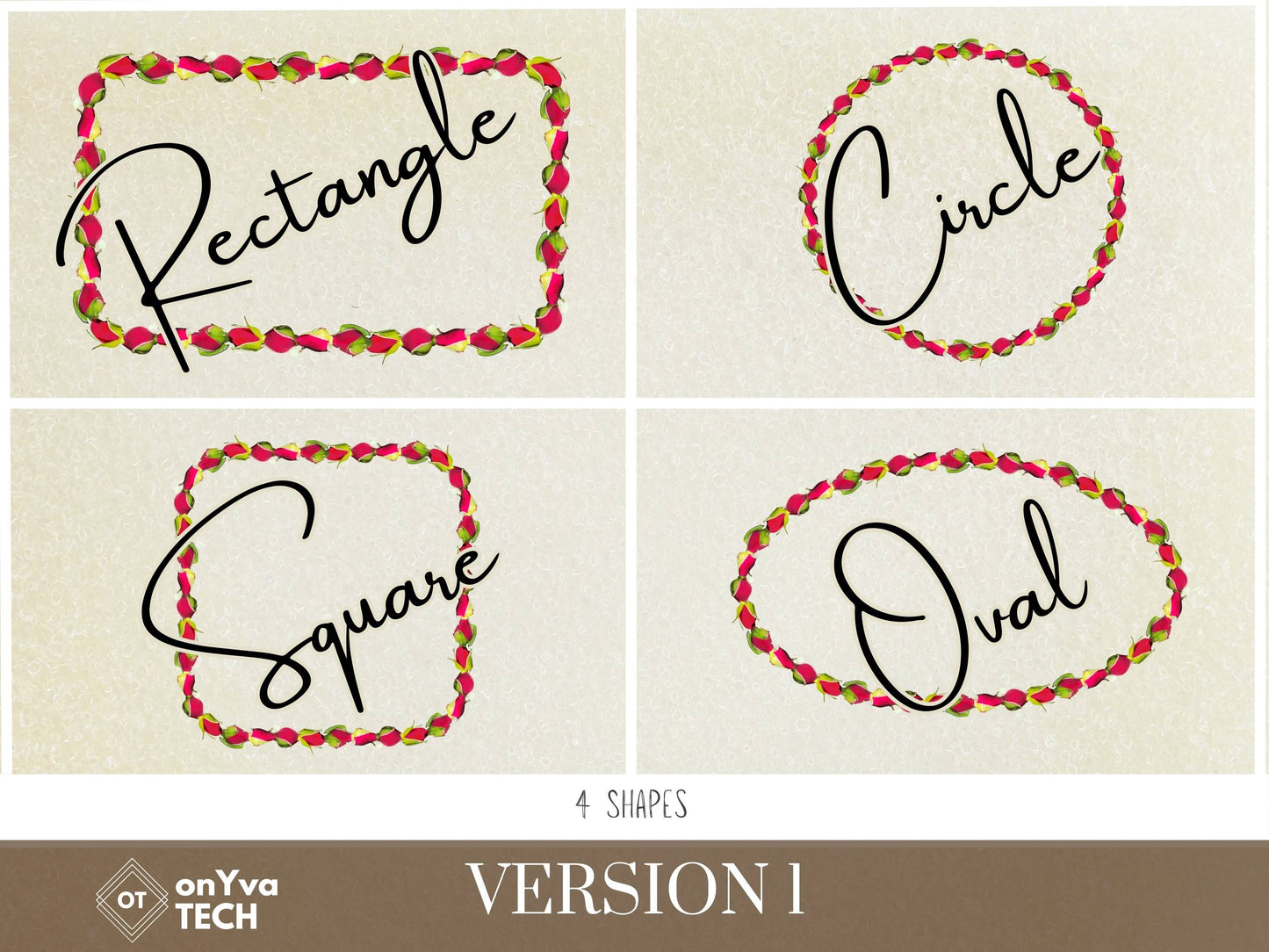 Lokelani Buds Lei | Hawaiian Frame PNG Liʻiliʻi Pack | Digital Download