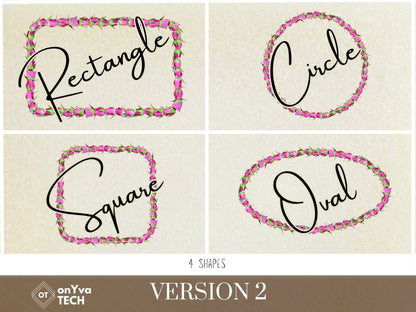 Lokelani Buds Lei | Hawaiian Frame PNG Liʻiliʻi Pack | Digital Download