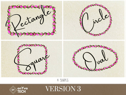 Lokelani Buds Lei | Hawaiian Frame PNG Liʻiliʻi Pack | Digital Download
