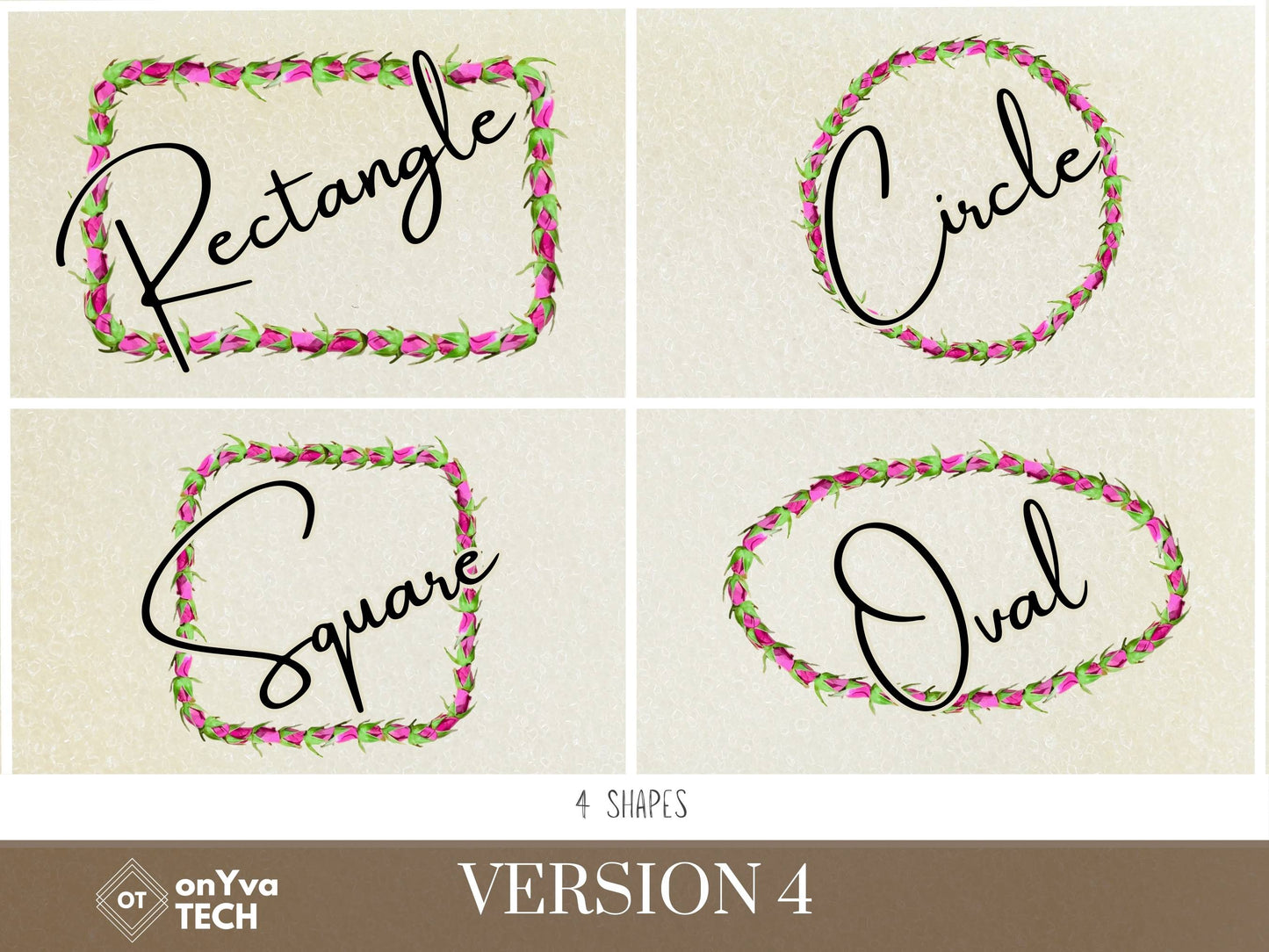 Lokelani Buds Lei | Hawaiian Frame PNG Liʻiliʻi Pack | Digital Download