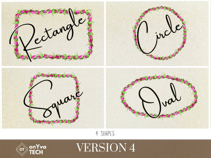 Lokelani Buds Lei | Hawaiian Frame PNG Liʻiliʻi Pack | Digital Download