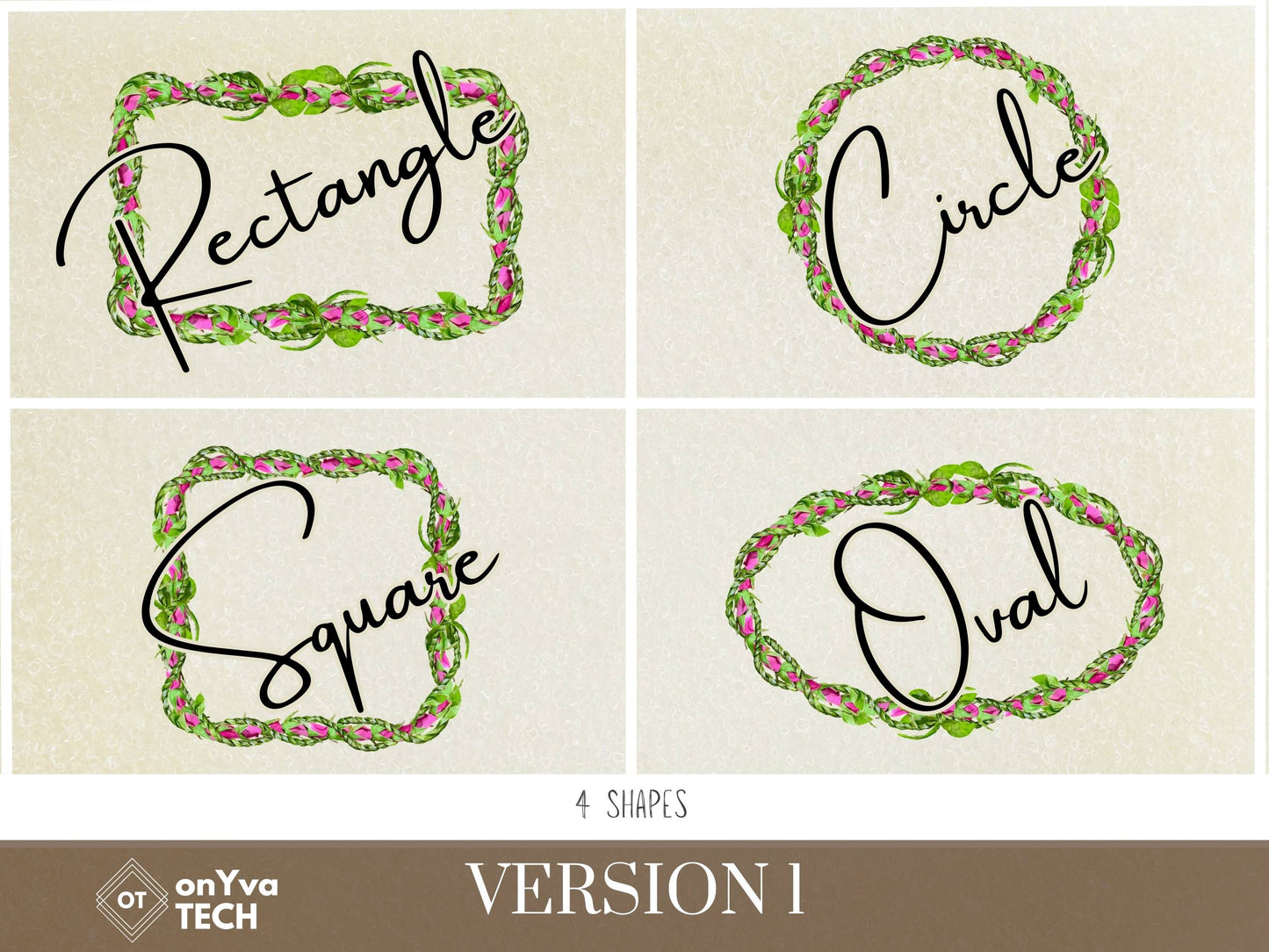 Lokelani Ti Leaf 3 Strand Twist Lei | Hawaiian Frame PNG Liʻiliʻi Pack | Digital Download