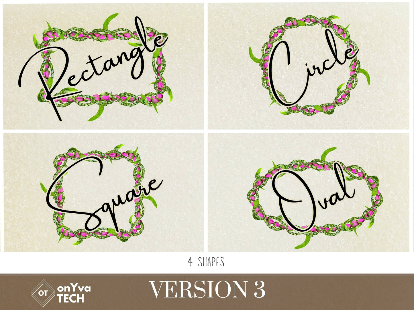 Lokelani Ti Leaf 3 Strand Twist Lei | Hawaiian Frame PNG Liʻiliʻi Pack | Digital Download
