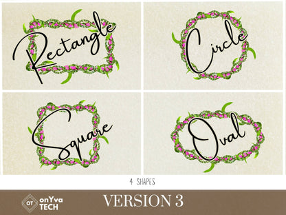 Lokelani Ti Leaf 3 Strand Twist Lei | Hawaiian Frame PNG Liʻiliʻi Pack | Digital Download