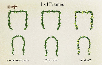 Maile Open Lei | Hawaiian Frame PNG Bundle | Digital Download