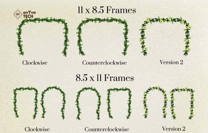 Maile Open Lei | Hawaiian Frame PNG Bundle | Digital Download