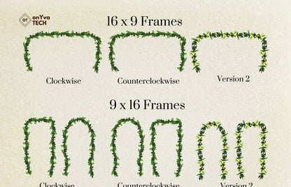 Maile Open Lei | Hawaiian Frame PNG Bundle | Digital Download
