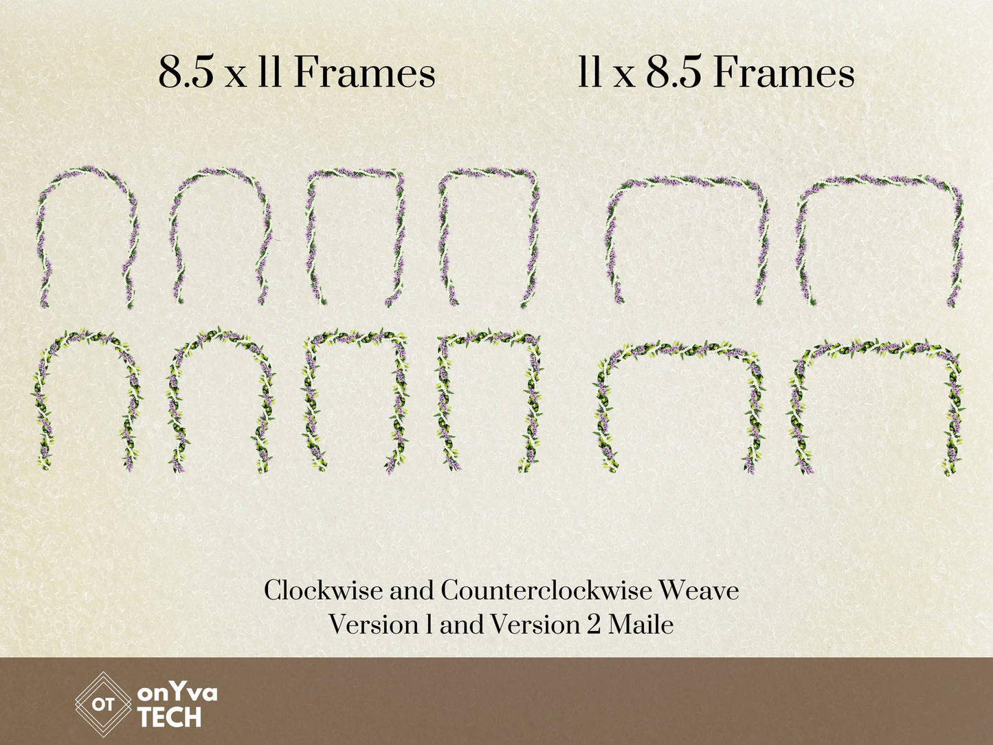 Maile Pikake Honohono 3 Strand Twist Open Lei | Hawaiian Frame PNG Bundle | Digital Download