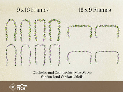 Maile Pikake Honohono 3 Strand Twist Open Lei | Hawaiian Frame PNG Bundle | Digital Download