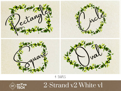 Maile Pikake 2-strand Lei | Hawaiian Frame PNG Liʻiliʻi Pack | Digital Download