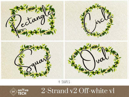 Maile Pikake 2-strand Lei | Hawaiian Frame PNG Liʻiliʻi Pack | Digital Download