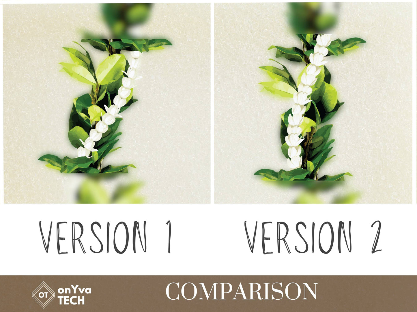 Maile Pikake 2-strand Lei | Hawaiian Frame PNG Bundle | Digital Download