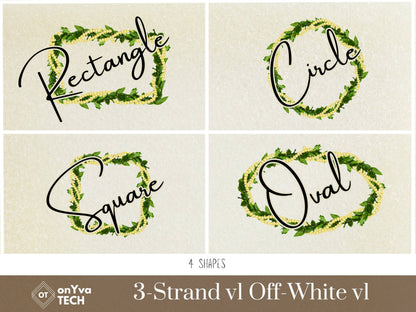 Maile Pikake 3-strand Lei | Hawaiian Frame PNG Liʻiliʻi Pack | Digital Download
