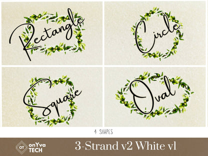 Maile Pikake 3-strand Lei | Hawaiian Frame PNG Liʻiliʻi Pack | Digital Download