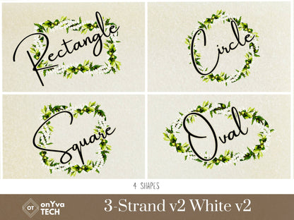 Maile Pikake 3-strand Lei | Hawaiian Frame PNG Liʻiliʻi Pack | Digital Download