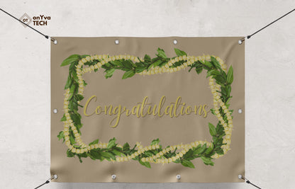 Maile Pikake 3-strand Lei | Hawaiian Frame PNG Bundle | Digital Download