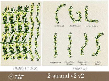 Maile Pikake 2-strand Lei | Hawaiian PNG Decorative Element Set | Digital Download