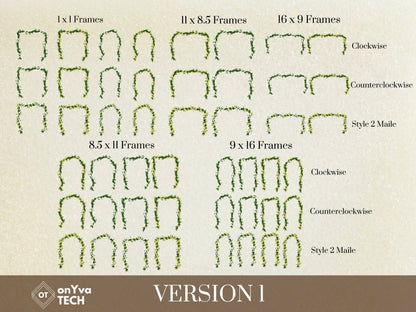 Maile Pikake 3-strand Open Lei | Hawaiian Frame PNG Bundle | Digital Download